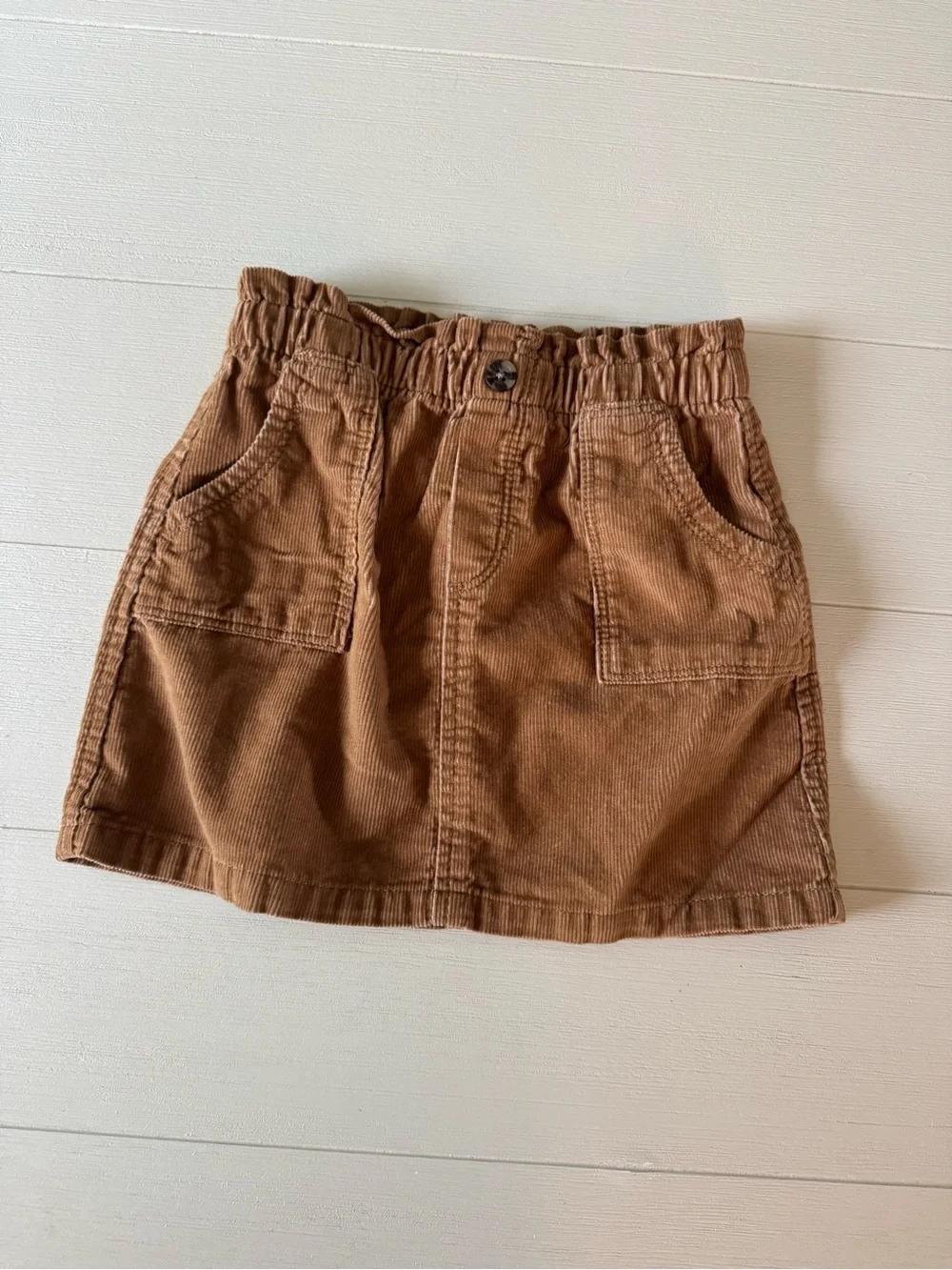 Old Navy Girls' Tan Corduroy Skirt with Pockets